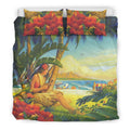 Aloha Hawaiian Bedding Set 01 - AH - K5-BEDDING SETS-Phaethon-US King-Black-Polyester-Vibe Cosy™