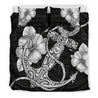 Hawaii Poly Hibiscus Bedding Set - AH-BEDDING SETS-Phaethon-US King-Black-Polyester-Vibe Cosy™