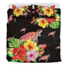 Beautiful Hibiscus And Turtle Hawaiian Bedding Set - AH-BEDDING SETS-Alohawaii-US King-Black-Polyester-Vibe Cosy™