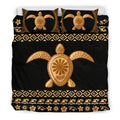 Turtle Hawaiian Bedding Set - AH-BEDDING SETS-Phaethon-US King-Black-Polyester-Vibe Cosy™