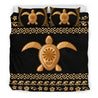 Turtle Hawaiian Bedding Set - AH-BEDDING SETS-Phaethon-US King-Black-Polyester-Vibe Cosy™