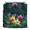 Hawaii Garden Hibiscus Bedding Set - AH-BEDDING SETS-Alohawaii-US King-Black-Polyester-Vibe Cosy™