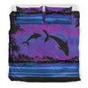 Dolphin Hawaiian Bedding Set - AH-BEDDING SETS-Phaethon-US King-Black-Polyester-Vibe Cosy™