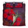 Hawaii Hummingbird And Hibiscus Bedding Set - AH-BEDDING SETS-Phaethon-US King-Black-Polyester-Vibe Cosy™