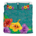 Hawaii Colorful Hibiscus Bedding Set - AH-BEDDING SETS-Phaethon-US King-Black-Polyester-Vibe Cosy™