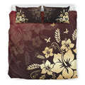 Hawaii Golden Hibiscus Bedding Set - AH-BEDDING SETS-Alohawaii-US King-Black-Polyester-Vibe Cosy™