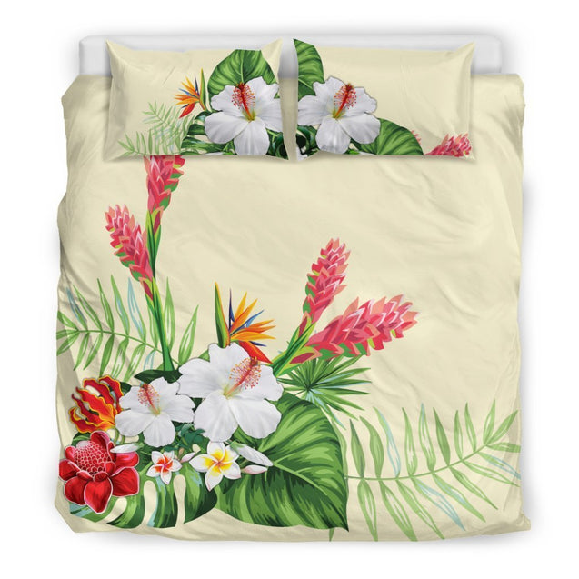 Hibiscus Bedding Set - AH-BEDDING SETS-Phaethon-US King-Black-Polyester-Vibe Cosy™