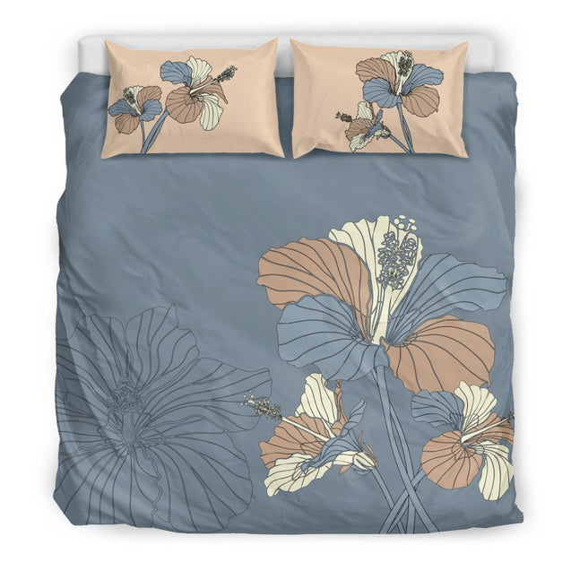 Hibiscus Bedding Set - AH-BEDDING SETS-Phaethon-US King-Black-Polyester-Vibe Cosy™