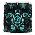 Turtle And Hibiscus Bedding Set - AH-BEDDING SETS-Alohawaii-US King-Black-Polyester-Vibe Cosy™