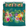 Hibiscus Bedding Set - AH-BEDDING SETS-Alohawaii-US King-Black-Polyester-Vibe Cosy™