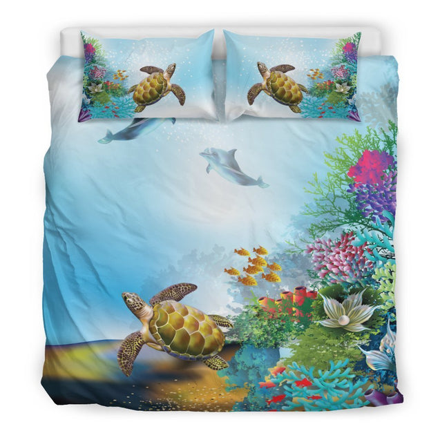 Turtle Bedding Set - AH-BEDDING SETS-Phaethon-US King-Black-Polyester-Vibe Cosy™