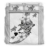 Hawaii Poly Turtle Bedding Set - AH - J1-BEDDING SETS-Phaethon-Bedding Set - Black-US King-Black & White-Vibe Cosy™