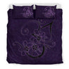 Plumeria Premium Violet Bedding Set - AH - J1-BEDDING SETS-Phaethon-Bedding Set-US King-Black-Vibe Cosy™