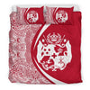 Tonga Coat Of Arms Polynesian Bedding Set - Circle Style 03 J9-BEDDING SETS-Phaethon-US King-Vibe Cosy™