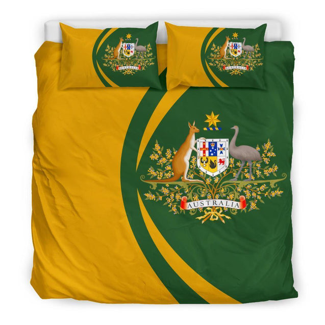 Australia Coat Of Arms Bedding Set - Circle Style-BEDDING SETS-HD09-US Queen/Full-Vibe Cosy™