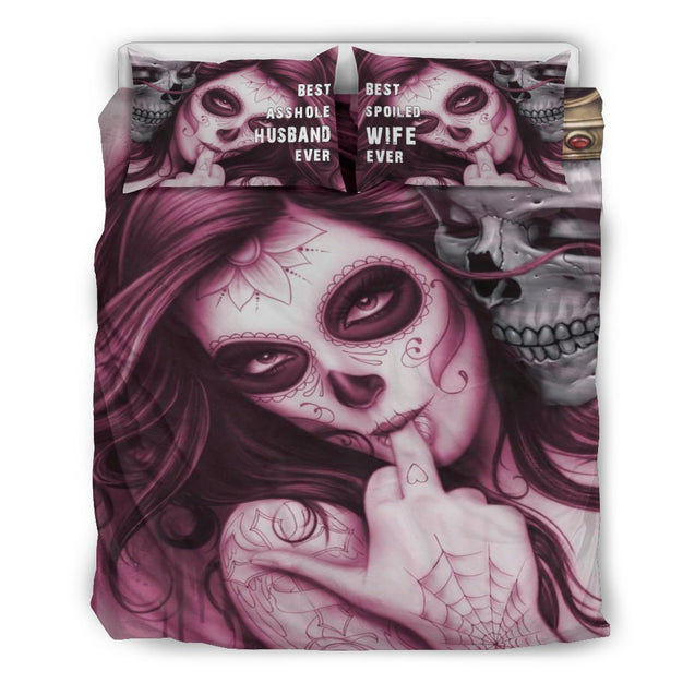 Spoiled Wife and A*shole Husband Bedding Sets-Ocean Gadget-Bedding Set - Black - Spoiled Wife and A*shole Husband Bedding Sets-Queen/Full-Vibe Cosy™