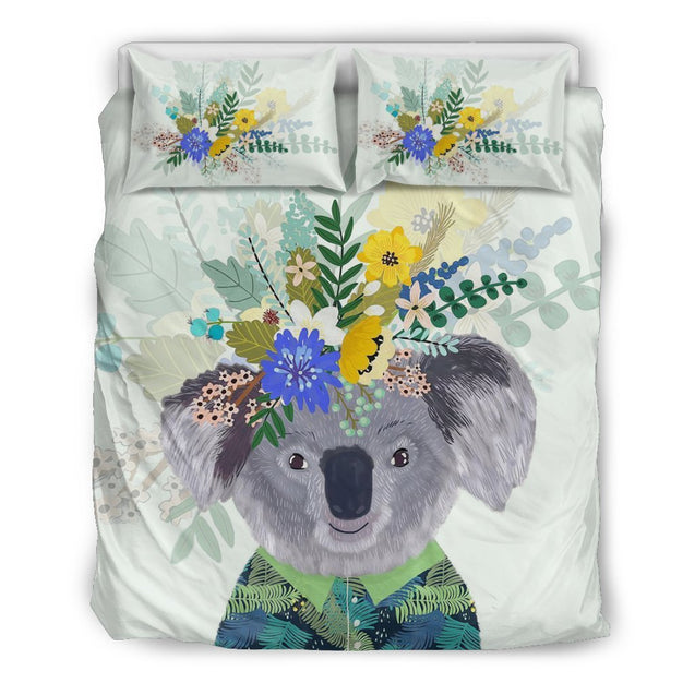 Australia Koala Duvet Cover k7-BEDDING SETS-HP Arts-Bedding Set - Beige - Australia Koala Duvet Cover K2 1-Queen/Full-Vibe Cosy™