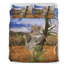 Koala on tree - Australia bedding set (duvet cover) NN4-BEDDING SETS-HP Arts-Bedding Set - Black - Black NN4-Queen/Full-Vibe Cosy™