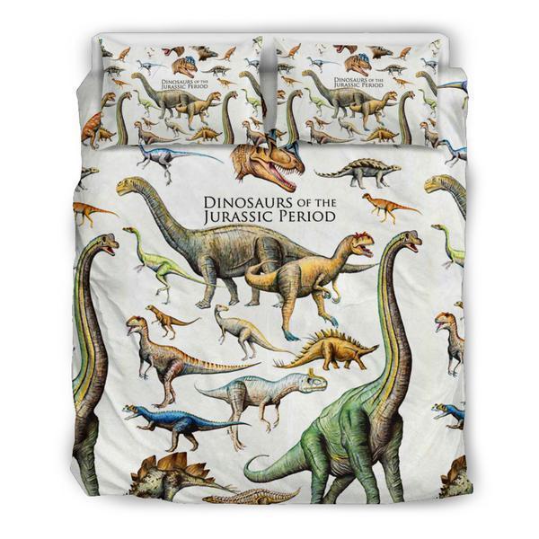 Bedding Set - Dinosaurs-Bedding Set-HP Arts-Queen-Black-Vibe Cosy™