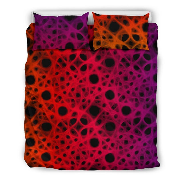 The Neon Dark Web Bedding Set-6teenth World™-Bedding Set-US Queen/Full-Vibe Cosy™