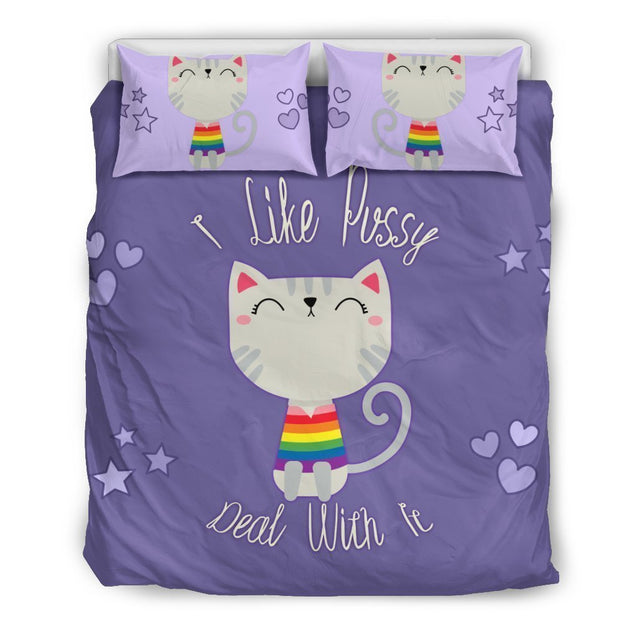 I Like Pussy Deal With It Bedding Set-6teenth World™-Bedding Set-US Queen/Full-Vibe Cosy™