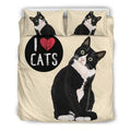 I Love Cats Bedding Set for Cat Lovers-6teenth World™-Bedding Set-US Queen/Full-Vibe Cosy™