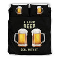 I Love Beer Deal With It Bedding Set-6teenth World™-Bedding Set-US Queen/Full-Vibe Cosy™