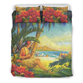 Aloha Hawaiian Bedding Set 01 - AH - K5-BEDDING SETS-Alohawaii-US Queen/Full-Black-Polyester-Vibe Cosy™