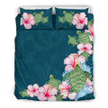 Hibiscus And Turtle Hawaiian Bedding Set - AH - K5-BEDDING SETS-Phaethon-US Queen/Full-Black-Polyester-Vibe Cosy™