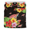 Beautiful Hibiscus And Turtle Hawaiian Bedding Set - AH-BEDDING SETS-Alohawaii-US Queen/Full-Black-Polyester-Vibe Cosy™