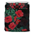 Hawaii Hibiscus Mystery Bedding Set - AH-BEDDING SETS-Phaethon-US Queen/Full-Black-Polyester-Vibe Cosy™