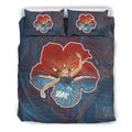 Hawaii Hibiscus Dance Bedding Set - AH-BEDDING SETS-Phaethon-US Queen/Full-Black-Polyester-Vibe Cosy™