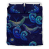 Whale Bedding Set - AH - TH9-BEDDING SETS-Phaethon-US Queen/Full-Black-Polyester-Vibe Cosy™