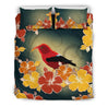 Hibiscus Bedding Set - AH-BEDDING SETS-Phaethon-US Queen/Full-Black-Polyester-Vibe Cosy™