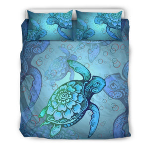 Turtle Bedding Set - AH-BEDDING SETS-Phaethon-US Queen/Full-Black-Polyester-Vibe Cosy™