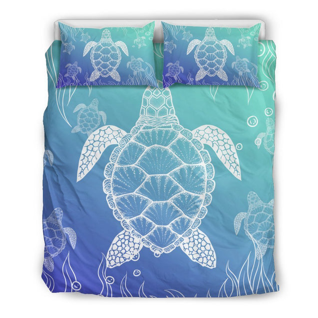 Turtle Bedding Set - AH-BEDDING SETS-Phaethon-US Queen/Full-Black-Polyester-Vibe Cosy™