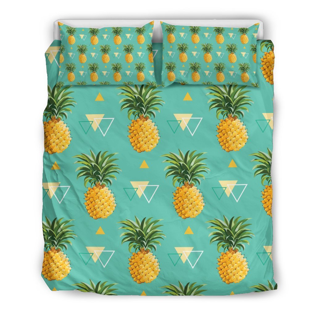 Pineapple Bedding Set - AH-BEDDING SETS-Alohawaii-US Queen/Full-Black-Polyester-Vibe Cosy™