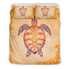 Hawaii Turtle And Hibiscus Bedding Set - AH - J9-BEDDING SETS-Phaethon-Bedding Set-US Queen/Full-Black-Vibe Cosy™