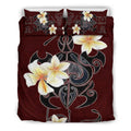 Turtle Plumeria Polynesian Bedding Set - AH-BEDDING SETS-Alohawaii-Bedding Set-US Queen/Full-Black-Vibe Cosy™