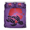 Hawaii Hibiscus Turtle Bedding Set - AH - J4-BEDDING SETS-Alohawaii-Bedding Set-US Queen/Full-Black-Vibe Cosy™