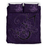 Plumeria Premium Violet Bedding Set - AH - J1-BEDDING SETS-Alohawaii-Bedding Set-US Queen/Full-Black-Vibe Cosy™