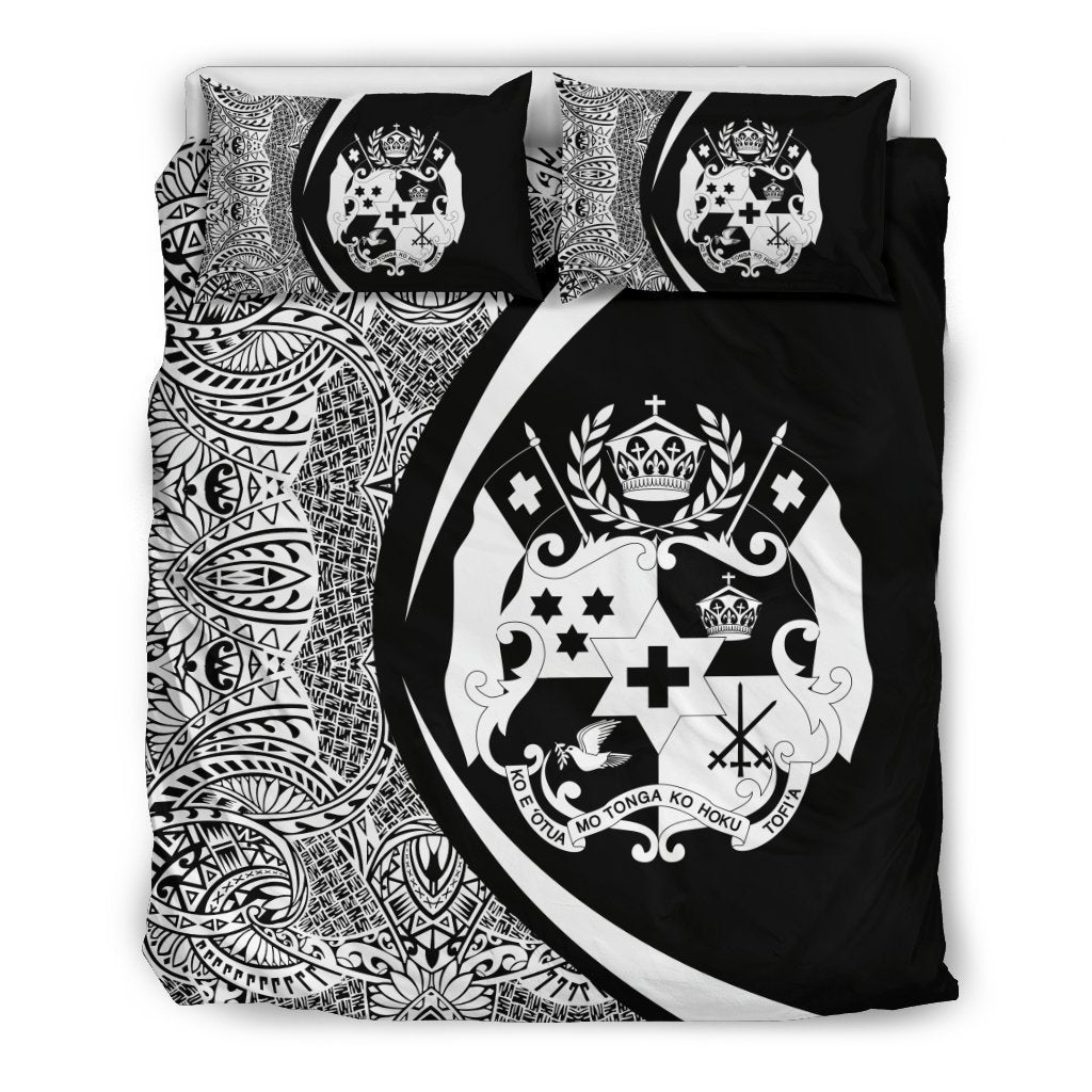 Tonga Coat Of Arms Polynesian Bedding Set - Circle Style 01 J9-BEDDING SETS-Phaethon-US Queen/Full-Vibe Cosy™