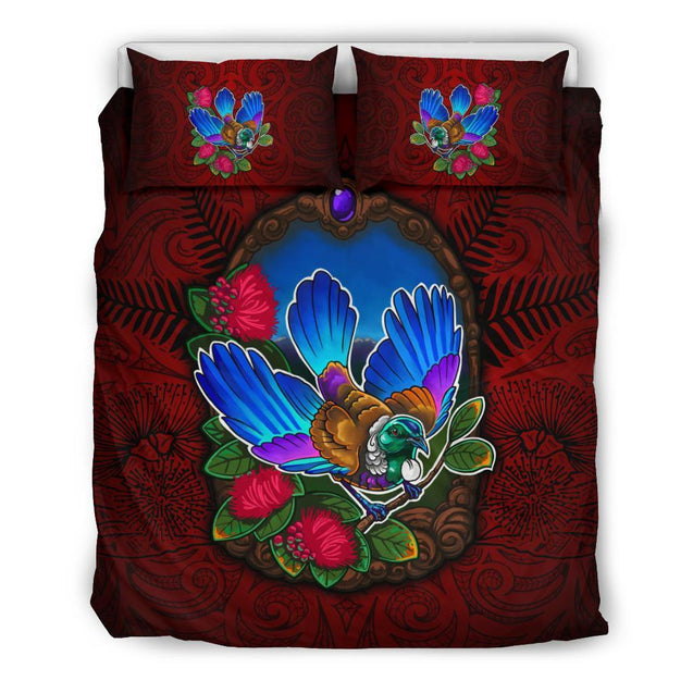 New Zealand Wonderful Tui Art Bedding Set 01 - J4-BEDDING SETS-Khanh Arts-US Queen/Full-Vibe Cosy™