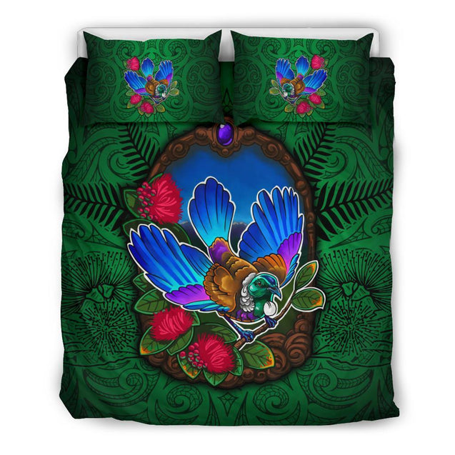 New Zealand Wonderful Tui Art Bedding Set 02 - J4-BEDDING SETS-Khanh Arts-US Queen/Full-Vibe Cosy™