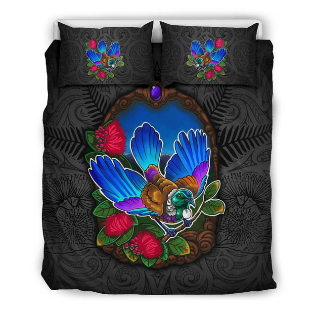 New Zealand Wonderful Tui Art Bedding Set 03 - J4-BEDDING SETS-Khanh Arts-US Queen/Full-Vibe Cosy™