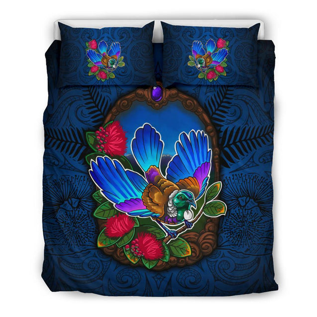 New Zealand Wonderful Tui Art Bedding Set 05 - J4-BEDDING SETS-Khanh Arts-US Queen/Full-Vibe Cosy™