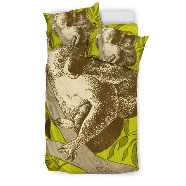 AUSTRALIA KOALA BEDDING SET 04 k7-BEDDING SETS-HP Arts-Bedding Set - Beige - AUSTRALIA KOALA BEDDING SET 04 K2 1-Twin-Vibe Cosy™