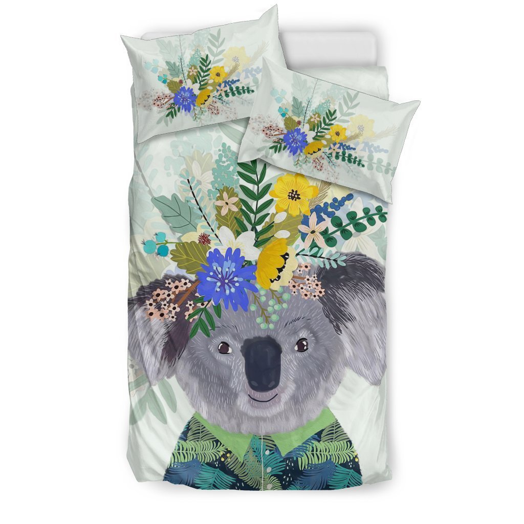 Australia Koala Duvet Cover k7-BEDDING SETS-HP Arts-Bedding Set - Black - Australia Koala Duvet Cover K2-Twin-Vibe Cosy™