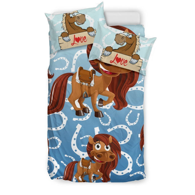 Horse Love Bedding Set-6teenth World™-Bedding Set-Twin-Vibe Cosy™