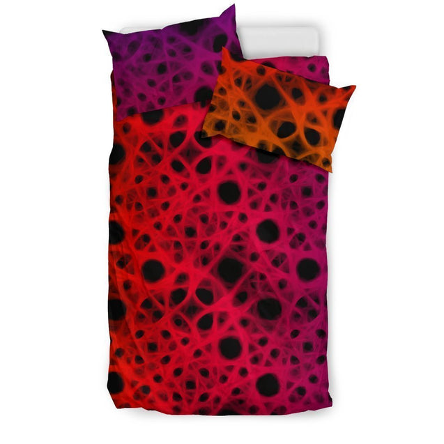 The Neon Dark Web Bedding Set-6teenth World™-Bedding Set-US Twin-Vibe Cosy™